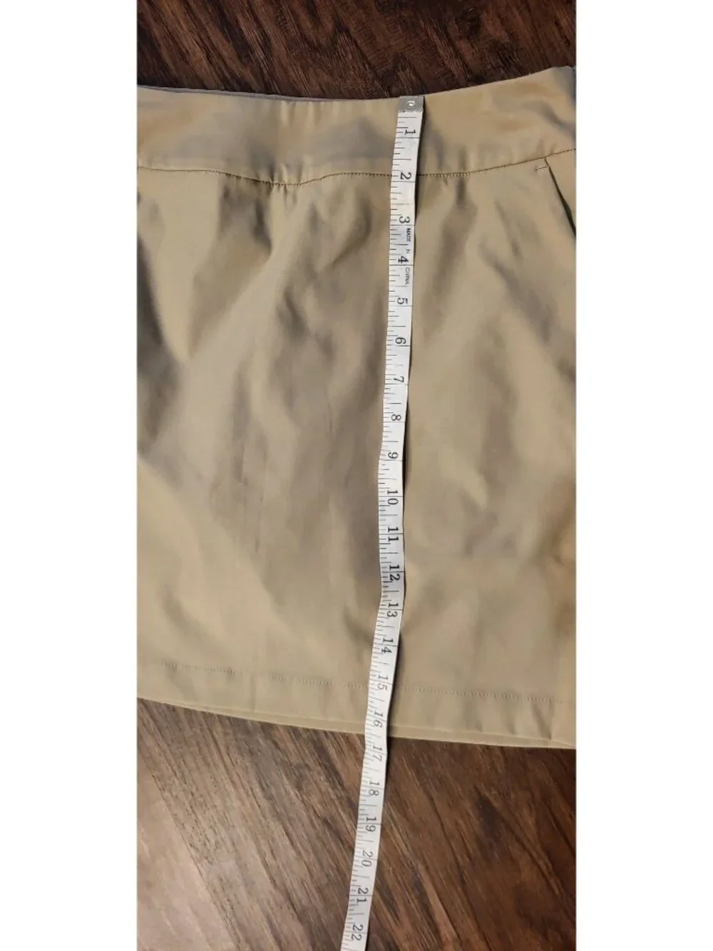 Nike Golf Dry Fit Tour Performance Tan Womens Golf Skort SZ 8 Pockets Side Zip